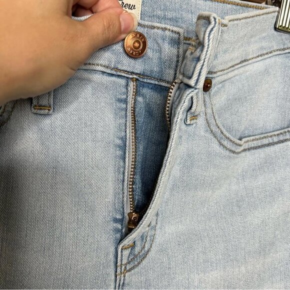 J Crew Denim Womens Size 25 9" High Rise Toothpick Light Wash Jeans Stretch Blue - Picture 6 of 13